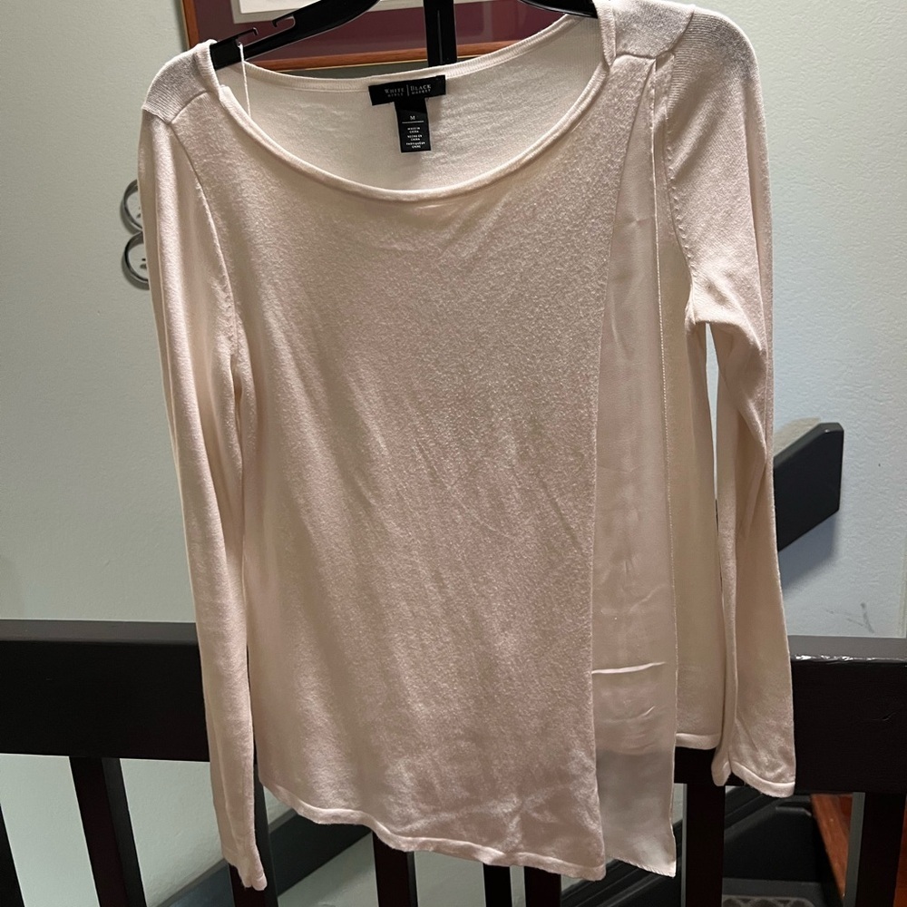 White House Black Market Cream Long Sleeve Top #250